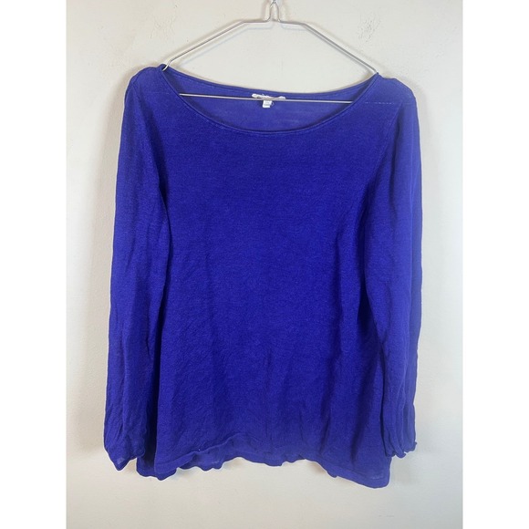 Eileen Fisher Sweaters - Eileen Fisher Womens Sweater 100% Organic Linen Blue Size L